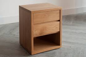 oak bedside table with drawers