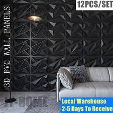 3d Pvc Diamond Design Wall Panels Black