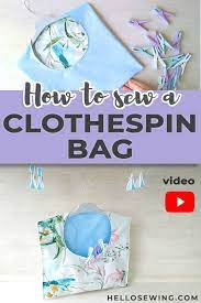 How To Make A Clothespin Bag Pattern