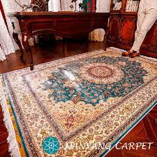vine blue persian rug silk carpet