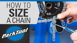 How to measure the chain length of your bike. How To Size A Bicycle Chain Youtube