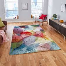 rainbow designer rug mat multi coloured
