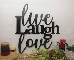 Laugh Love Wall Art Metal Wall Sign