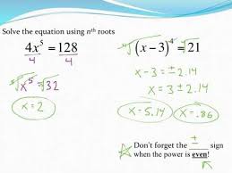 Solving Equations With Nth Roots With