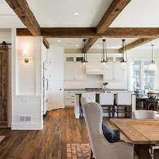 reclaimed barnwood ceiling beams design