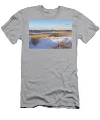 Winter At Popham Beach State Park Maine 3 Mens T Shirt Athletic Fit
