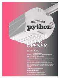 python2 garage door opener installation