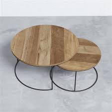 Round Nesting Coffee Tables 2 Pieces