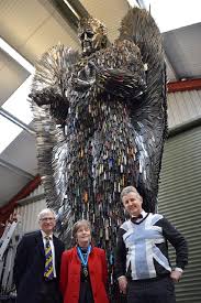 / knives out bears inevitable comparisons to agatha christie's hercule poirot novels, with blanc as the resident, almost mythical detective, complete with eccentricities and comic mannerisms to spare. The Knife Angel A Sculpture Made Of 100 000 Knives Confiscated By The Police
