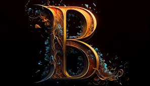 premium photo a letter b with leaves