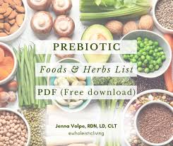 prebiotic foods herbs list pdf free