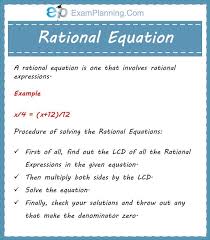 Rational Equations Description