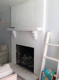 White Brick Fireplace Makeover