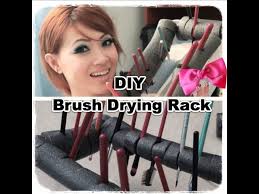how to diy make up brush drying stand