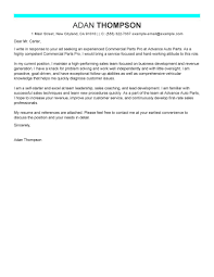 Leading Professional Commercial Parts Pro Cover Letter Examples