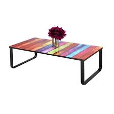 Ifdc Coffee Table With Glass Top And