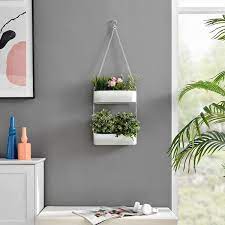 Danya B Two Tier Hanging White Metal