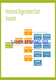Horizontal Organization Chart 2 Pdf Potx Free 1 Pages