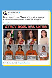 Ang sinasabi ko lang is the president gave her a second chance and i think she took advantage of the second chance. A List Of Mocha Uson S Fake News Posts