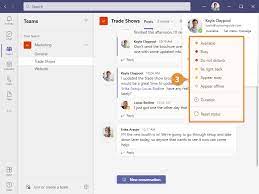 change your status in microsoft teams
