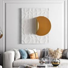 Modern Orange Rectangle Wall Decor