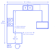 kitchen floor plans with dimensions