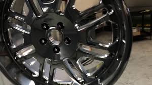 Powder Coating Wheels In Black Chrome