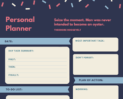 Free Online Personal Planner Maker Design A Custom Personal Planner