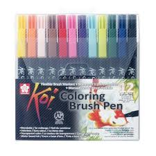 My grandpa helped me with the system to put it back together into one long staff. Koi Colouring Brush Pen Set 12 Royal Talens