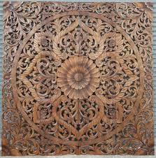 76 Inch Brown Large Tuscan Carved Wood