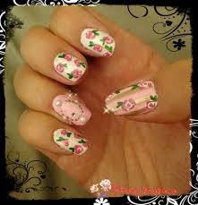 vine inspired fl cameo nails by