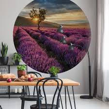 Round Wallpaper Lavender In France