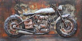 Wall Arts Motorcycle Metal Wall Art