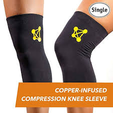 Copperjoint Compression Knee Sleeve Copper Infused Promotes Increased Blood Flow To The Knee While Supporting Tendons Ligaments For All