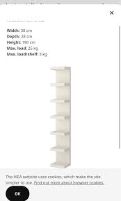 Ikea Shelf Lack 190cm X 30cm Furniture