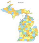 Michigan County Map (Printable State Map with County Lines) – DIY ...