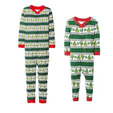 Family Matching Xmas Pajamas Set Women Kid Adult Pjs Sleepwear Nightwear Home Wear