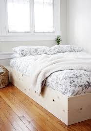 The only instance in which you'd need a box spring is if your bed slouches. Diy Simple Bed Frame The Merrythought