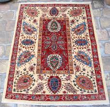 uzbek handmade wool cotton rug