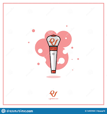 Red Velvet K Pop Group Light Stick Flat Icon Editorial Image Illustration Of Apink Cute 139878580