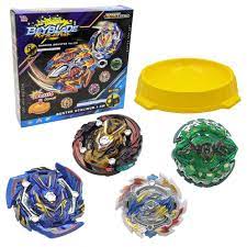 XOAY THẦN TỐC] Bộ 4 Con quay BeyBlade + 2 Tay phóng + Sàn đấu