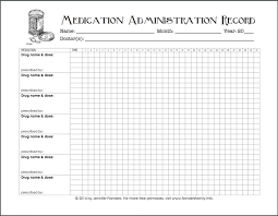Medication Administration Chart Medication Log Medicine
