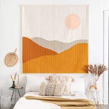 Desert Tapestry Textile Wall Art Over