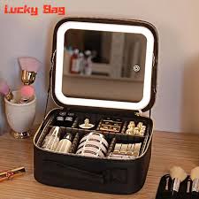 makeup case with mirror light