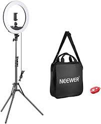 Amazon Com Neewer 14 Inch Outer Dimmable Led Ring Light Kit Includes 30w Bi Color 3200k 5600k Small Ring Light Light Stand Soft Tube Phone Holder Ball Head For Make Up Photo Portrait Photography Everything Else