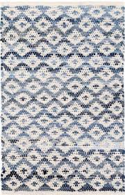 denim rag diamond woven cotton rug by