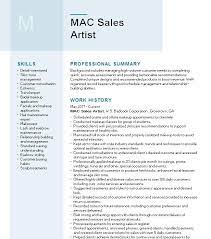 mac s artist resume exle