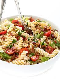 Ingredients For Blt Pasta Salad Including Rotini Pasta Romaine  gambar png