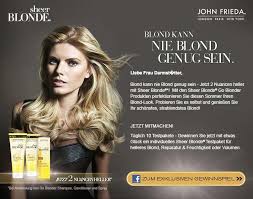 This blonde shampoo with safflower oil & bergamot extract helps maintain fresh blonde color & tone. Durchfuhrung Der Testaktion Zu John Frieda Sheer Blonde Heber Link Gmbh