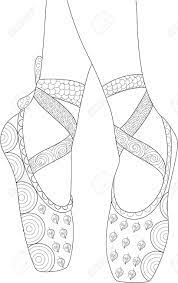 See more ideas about dance coloring pages, coloring pages, dance. Ballerina Shoes Coloring Page For Adult And Kids Royalty Free Cliparts Vectors And Stock Illustration Image 120477713